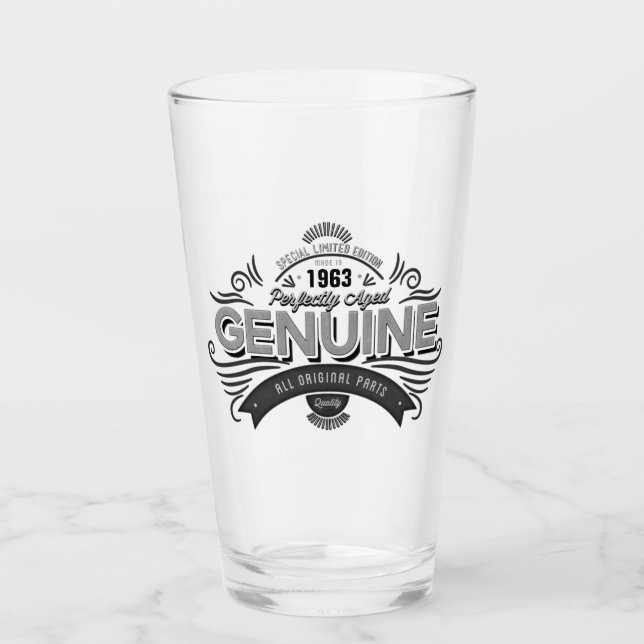 Personlig Äkta från födelsedagsdag, originaldelar Glaskopp (Framsida)