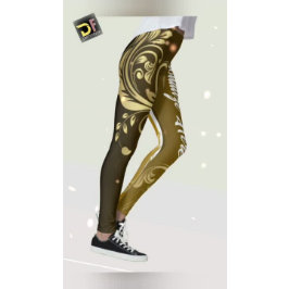 Personlig Aktiviteter | Anpassade Guld Swirl Leggings
