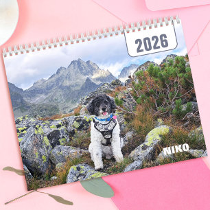 Personlig akvarell 2026 foto av husdjur hund katt  kalender