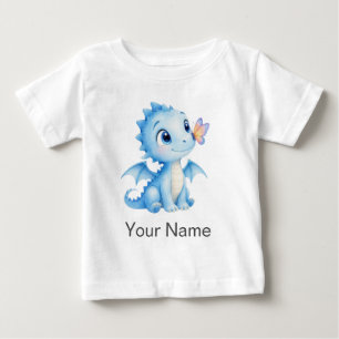 Personlig akvarell Baby Drakes fjäril Barn T Shirt