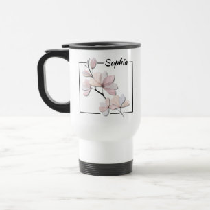 Personlig akvarell Magnoliablomma Resemugg