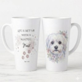 Personlig akvarell Malteser Hund Mugg