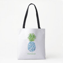 Personlig Akvarell Pineapple Chinoiserie