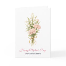 Personlig Akvarell Rosa Peony Lily Mors Dag