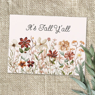 Personlig akvarell Vintage Vildblomma Äng Vykort