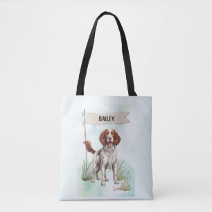 Personlig akvarell Welsh Springer Spaniel hund Tygkasse