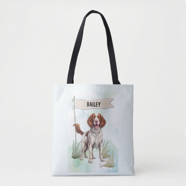 Personlig akvarell Welsh Springer Spaniel hund Tygkasse (Framsida)