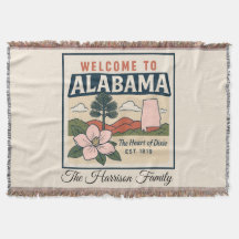 Personlig Alabama kastfilt
