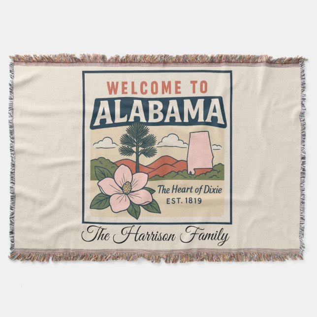 Personlig Alabama kastfilt Filt (Framsidan)