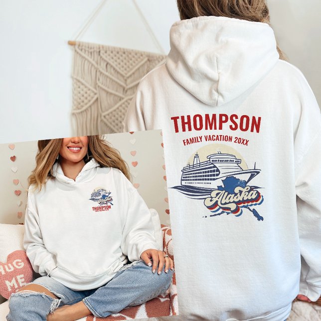 Personlig Alaska Cruise Matching Group Alaska Hoodie (Skapare uppladdad)