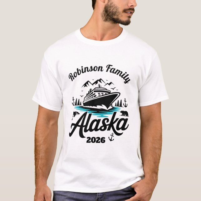 Personlig Alaskakryssning T Shirt (Framsida)