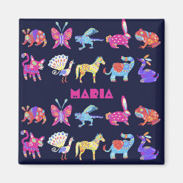 Personlig Alebrije mexikanska animalfolkkonst Magnet