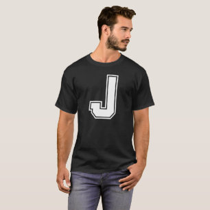 Personlig Alfabet Brev J Universiteten Stil T Shirt