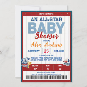 Personlig All Star Baby Shower Inbjudan
