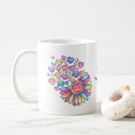 Personlig Alla hjärtans dag godis hjärtan present Kaffemugg