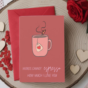 Personlig Alla hjärtans dag-kort med foto rosa Julkort