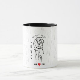 Personlig Alla hjärtans dag-mugg med anpassade nam Mugg