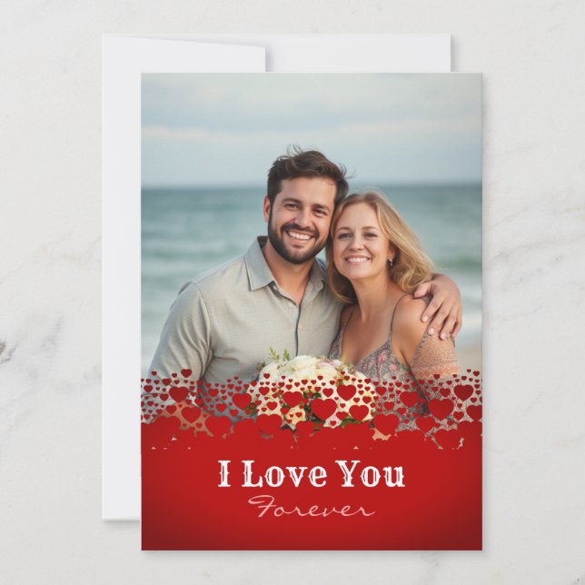 Personlig Alla hjärtans dag Photo Julkort (Framsida)