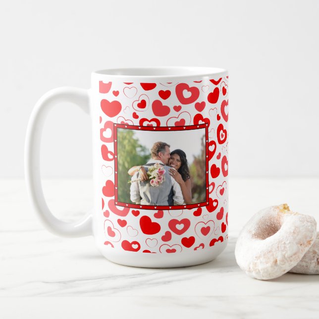 Personlig Alla Hjärtans Dags Fotomugg Kaffemugg (Med munk)