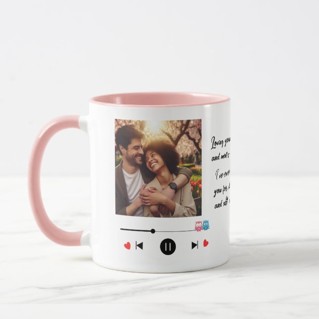 Personlig Alla hjärtans dags kaffemugg (Vänster)