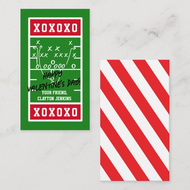 Personlig Alla hjärtans dagskort Anteckningskort (Fram/baksida)