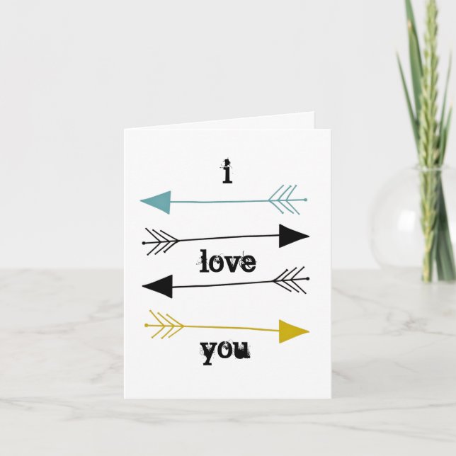 Personlig Alla hjärtans kort - jag Kärlek dig Mode (Framsida)