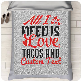 Personlig allt jag behöver Kärlek TAOS och Anpassn Fleecefilt