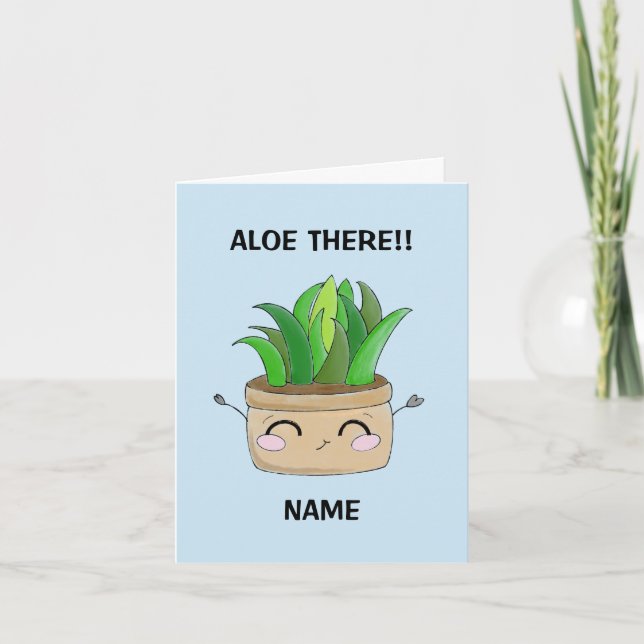 Personlig Aloe där födelsedagskort Kort (Framsida)