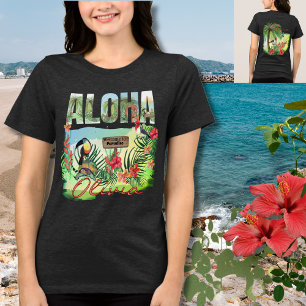 Personlig Aloha Tropisk Paradis Dubbelsidig T Shirt