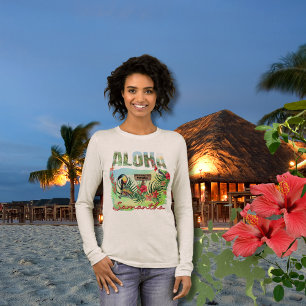 Personlig Aloha Tropisk Paradis Dubbelsidig T Shirt