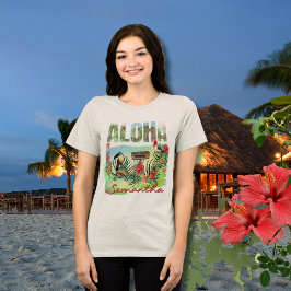 Personlig Aloha Tropisk Paradis Dubbelsidig T Shirt