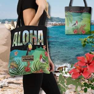 Personlig Aloha Tropisk Paradis Dubbelsidig Tygkasse