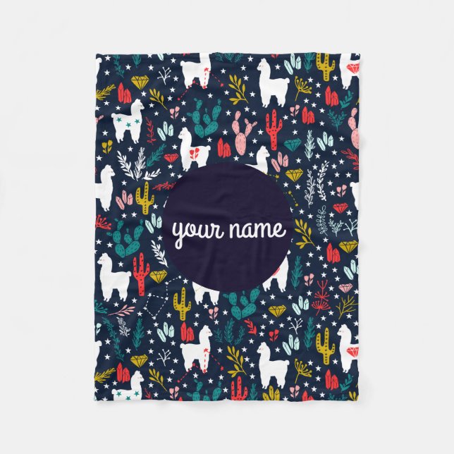 Personlig Alpaca Blanket Fleecefilt (Framsidan)