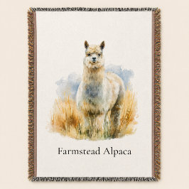 Personlig Alpaca Gårdshus Välkomstduk Filt