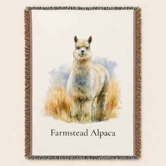 Personlig Alpaca Gårdshus Välkomstduk Filt