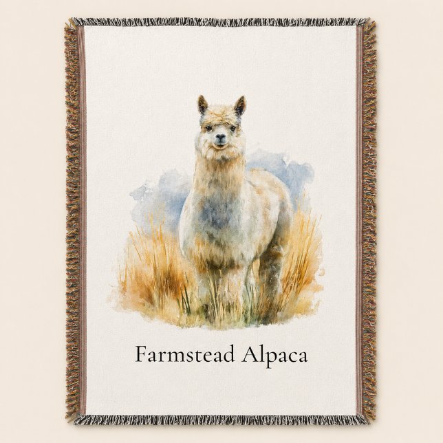 Personlig Alpaca Gårdshus Välkomstduk Filt (Skapare uppladdad)