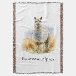 Personlig Alpaca Gårdshus Välkomstduk Filt