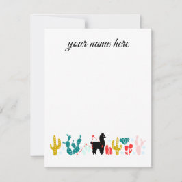 Personlig Alpaca Notecards Anteckningskort