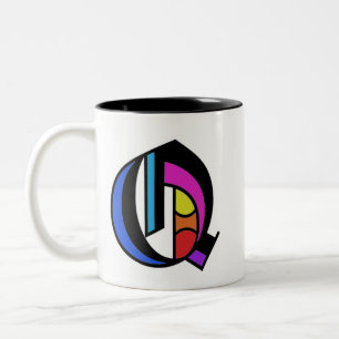 Personlig Alphabet modern Q Mugg