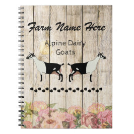 Personlig Alpine Dairy Goat Farm Anteckningsbok