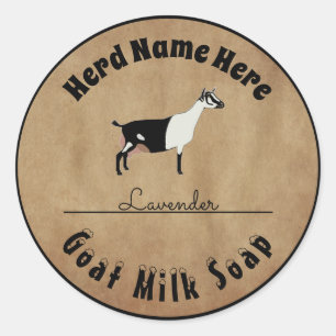 Personlig Alpine Goat Mjölk Soap Runt Klistermärke