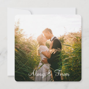 Personlig "Always & Forever"-fotokort för Gräns