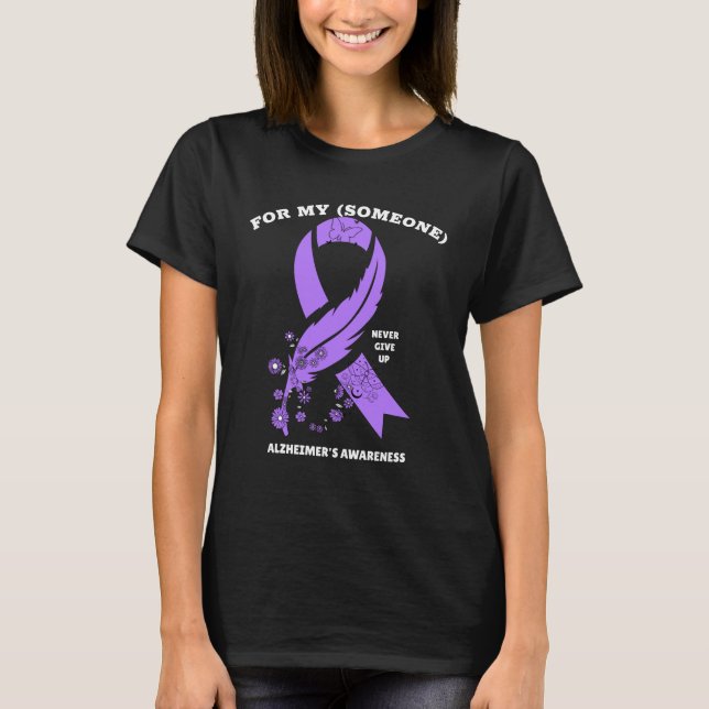 Personlig Alzheimers medvetandehöjande band T Shirt (Framsida)