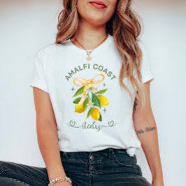Personlig Amalfi Kusten-Italien Lemon & Bow T Shirt