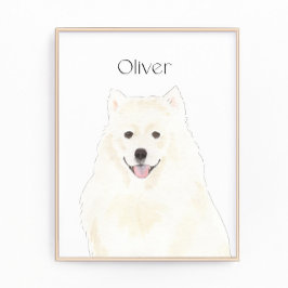 Personlig American Eskimo Samoyed Hund Fototryck