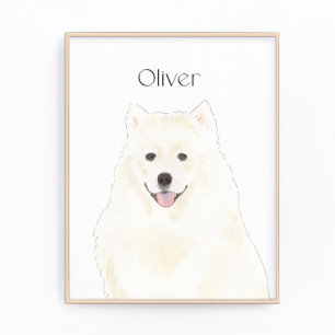 Personlig American Eskimo Samoyed Hund Fototryck