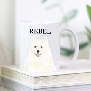 Personlig American Eskimo Samoyed Hund Kaffemugg
