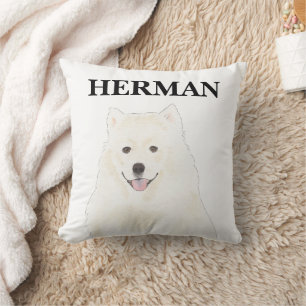 Personlig American Eskimo Samoyed Hund Kudde