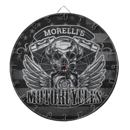 Personlig American Flagga Biker Skull-motorcykel Darttavla