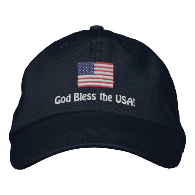 Personlig American Flagga Hat Broderad Keps (Framsida)